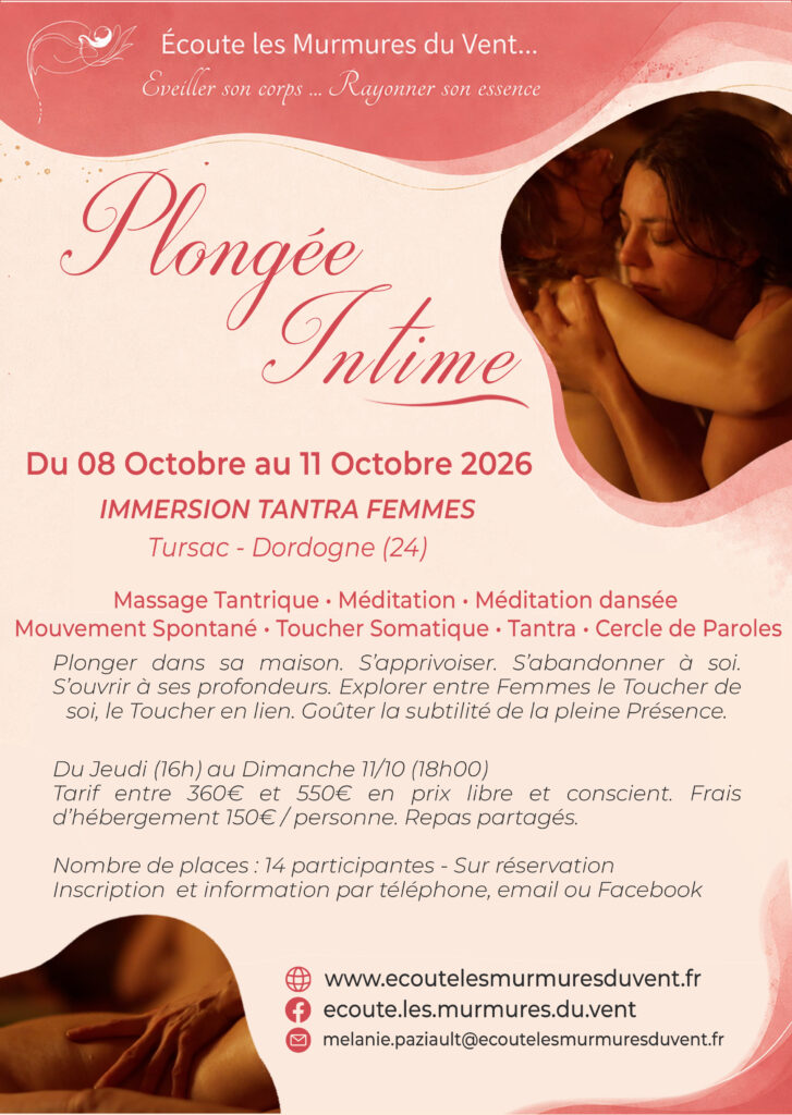 affiche a4 stage tantra femmes 2026 dordogne
